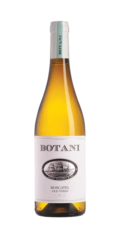 Botani Moscatel Seco, Weißwein aus Malaga mit tropischen Fruchtaromen.