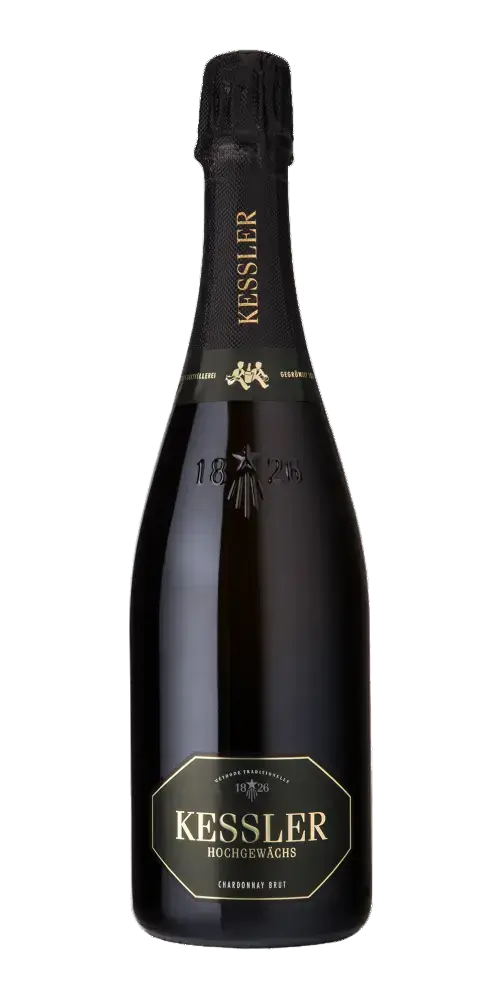 Kessler Hochgewächs Chardonnay Brut, erfrischender Schaumwein mit floralen Anklängen und 20 Monaten Reife.