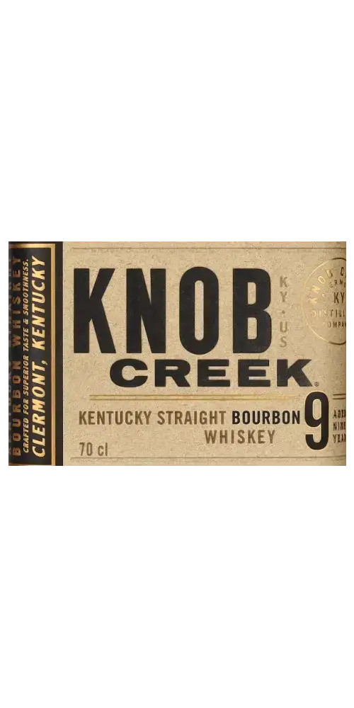 Amerikanischer Whiskey Knob Creek 9 Jahre Kentucky Straight Bourbon, 70 cl, mit kräftigem Geschmack und reichhaltigen Aromen.