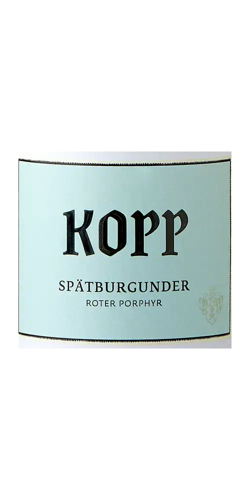 Kopp, Spätburgunder aus Baden mit kirschigen Aromen und feinen Holztönen.