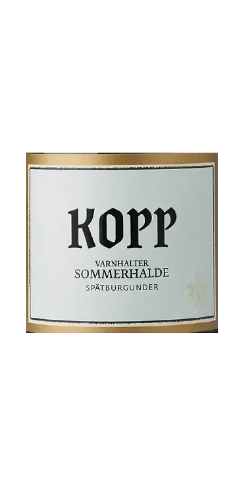 Kopp Sommerhalde, Spätburgunder aus Baden mit fruchtiger Note.