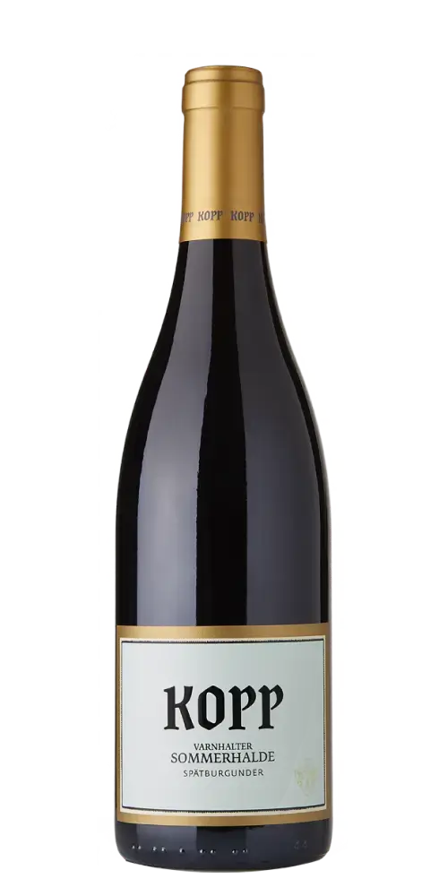 Weingut Kopp Sommerhalde, Spätburgunder aus Deutschland mit würzigen Noten von roten Beeren.