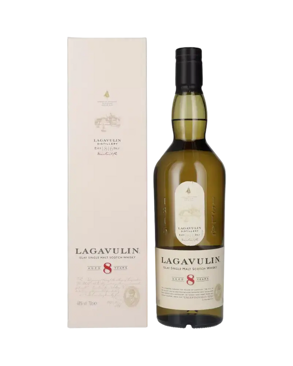 Schottischer Whisky Lagavulin 8 Jahre, Single Malt aus Islay, 200. Jubiläum, maritime Aromen, 700ml.
