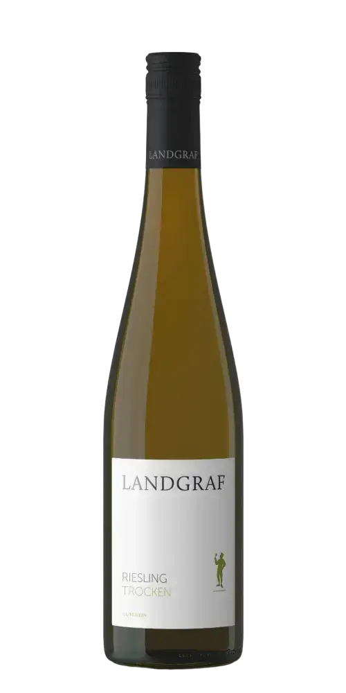 Weingut Landgraf Riesling trocken, trockener Weißwein aus Rheinhessen mit fruchtigen Birnen- und Apfelaromen.