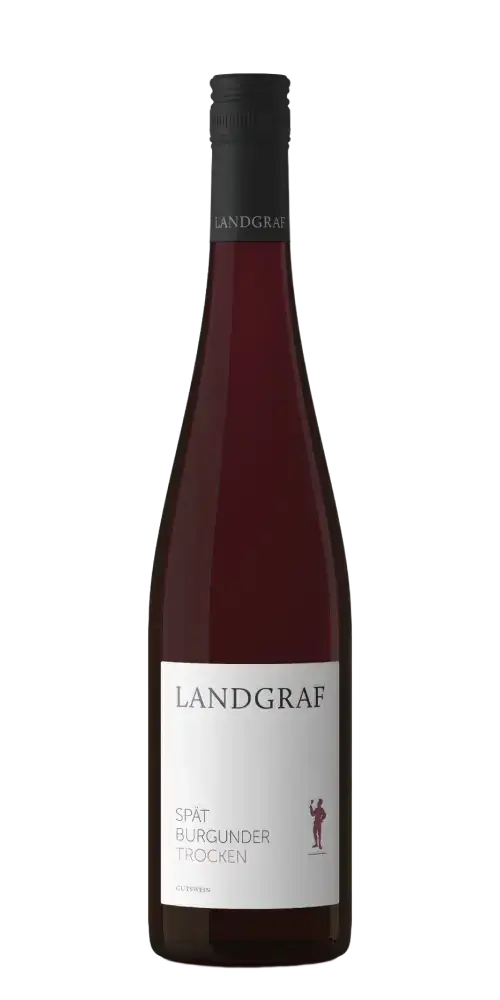 Weingut Landgraf Spätburgunder trocken, Rotwein aus Rheinhessen mit Aromen von Himbeere und Kirsche.