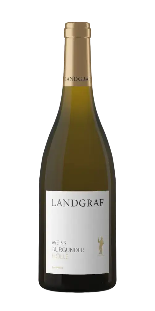 Weingut Landgraf Weißburgunder Hölle, trockener Weißwein aus Rheinhessen mit fruchtigen Beerenaromen und 12,5 % Vol.