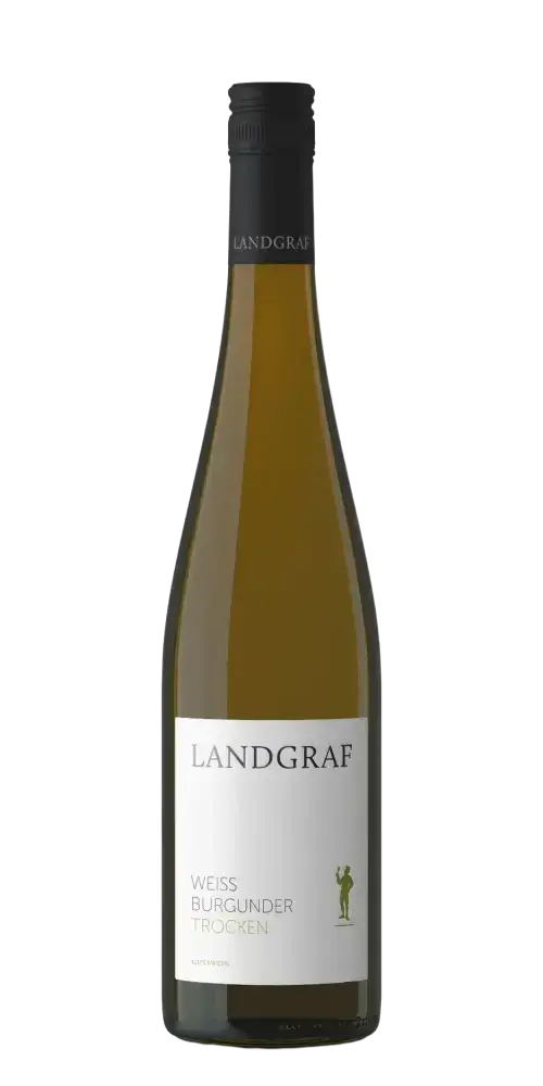 Weingut Landgraf Weißburgunder trocken, Rheinhessen, frischer Weißwein mit mineralischen Noten.