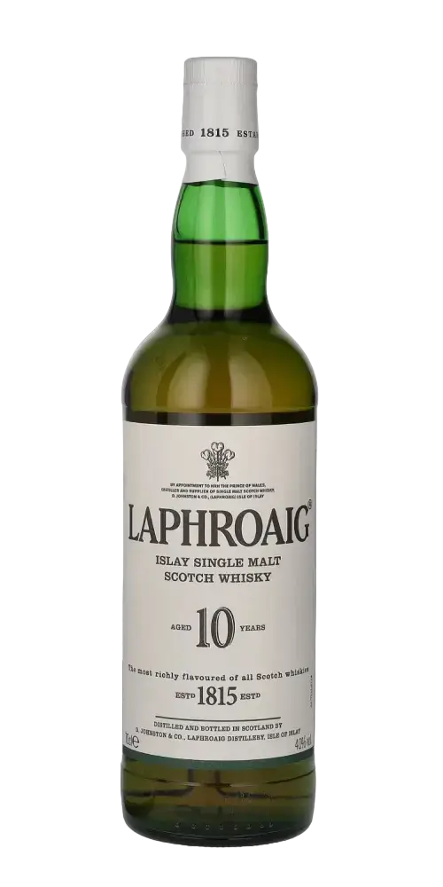 Schottischer Whisky Laphroaig 10 Jahre, Islay Single Malt mit rauchigem Aroma, 500ml Flasche, Hersteller seit 1815.