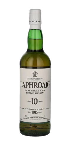 Schottischer Whisky Laphroaig 10 Jahre, Islay Single Malt mit rauchigem Aroma, 500ml Flasche, Hersteller seit 1815.