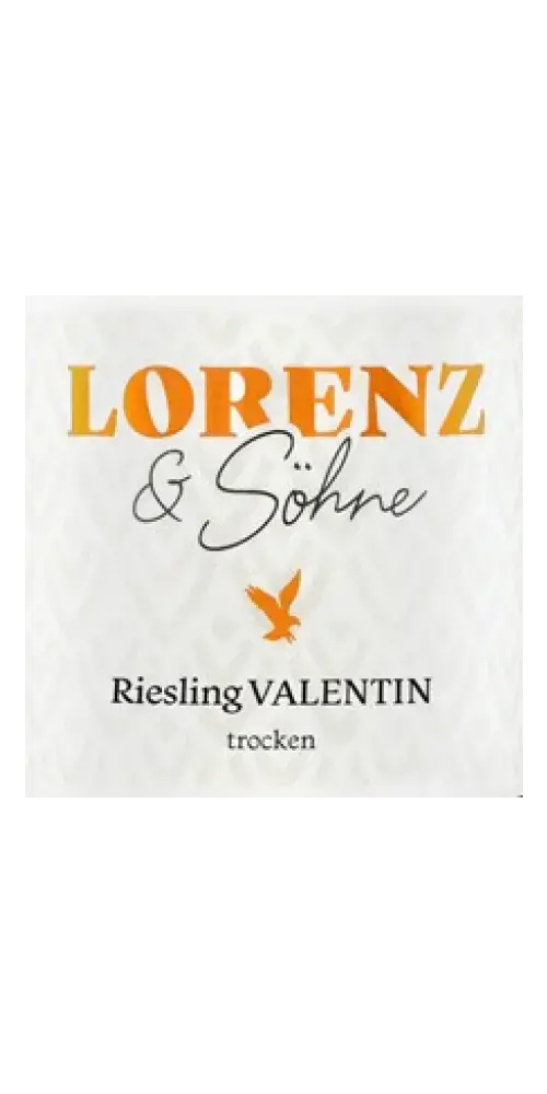 Lorenz & Söhne Riesling Valentin, trockener Weißwein mit frischen Steinobstnoten und mineralischer Note.