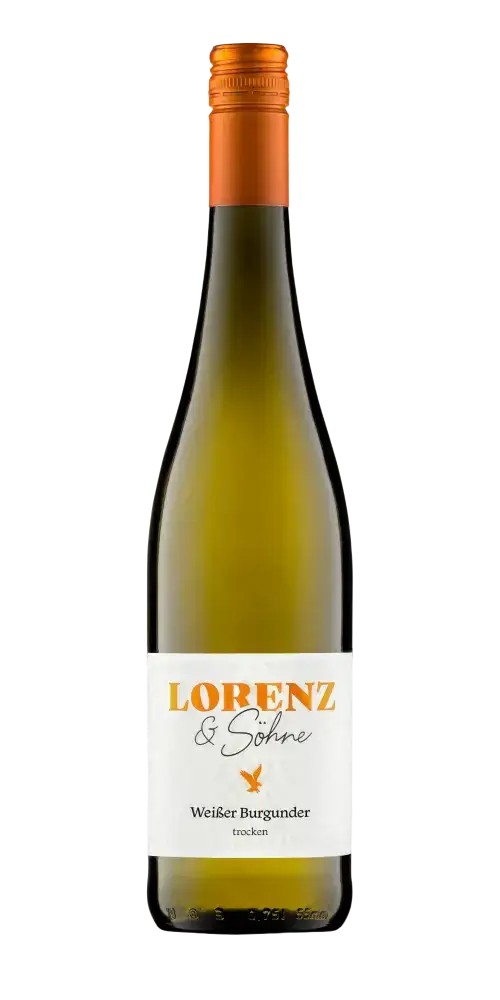 Weißburgunder trocken von Lorenz & Söhne, deutscher Weißwein mit Aromen von Honigmelone und frischem Finish.