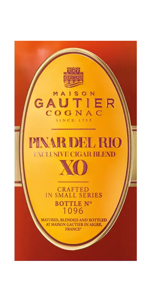Cognac Maison Gautier Pinar del Rio XO, exklusive Cigar Blend, gereift in kleinen Serien, Frankreich.