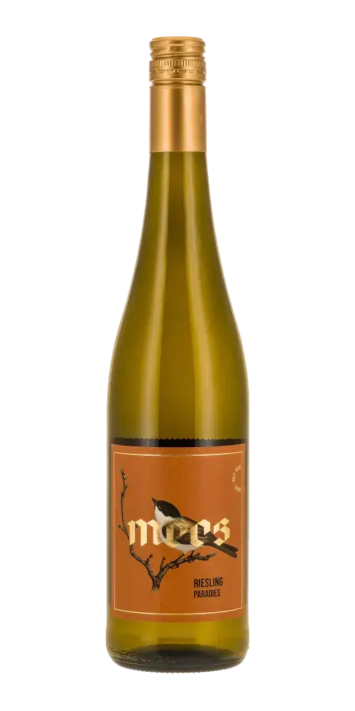 Mees Riesling Paradies, deutscher Weißwein mit fruchtigen Aromen von Mango und Pfirsich, aus der Nahe.