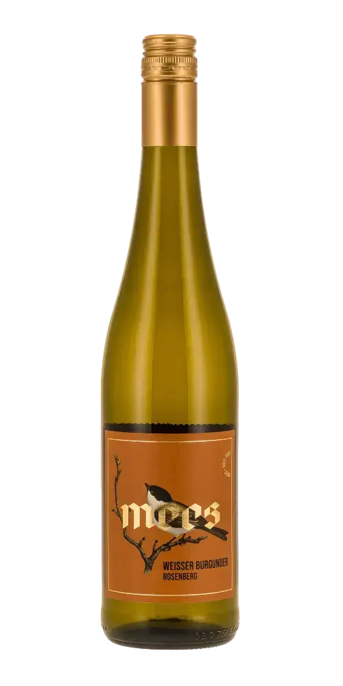 Mees Weissburgunder Rosenberg, deutscher Weißwein mit komplexer Mineralität und frischen Kräutern, Jahrgang: 2020.