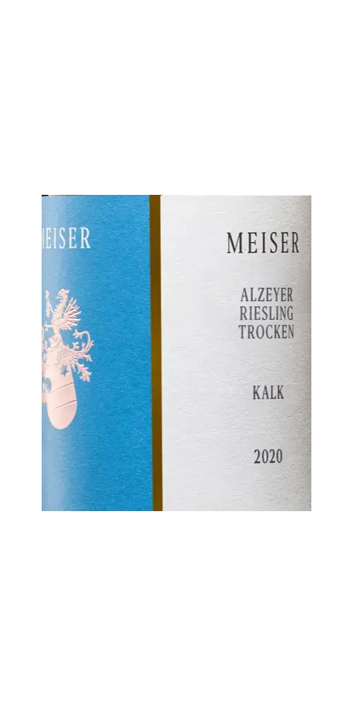 Meiser Alzeyer Riesling 2020, trockener Weißwein aus Rheinhessen mit fruchtigen Aromen und mineralkhältigen Noten.