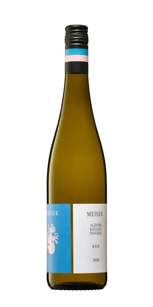 Meiser Alzeyer Riesling 2020, trockener Weißwein aus Rheinhessen mit tropischen Aromen und hoher Traubenqualität.