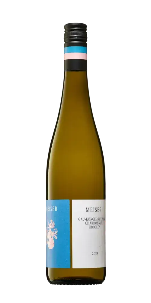 Meiser Gau-Köngernheimer Chardonnay, trockener Weißwein aus Deutschland mit fruchtigen Bananen-Aromen und 13 % Vol.