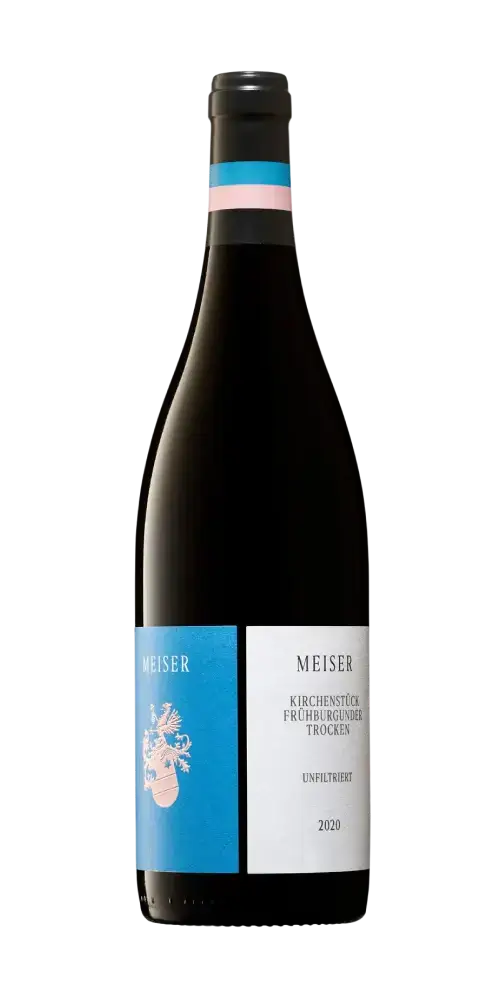 Meiser Kirchenstück Frühburgunder 2020, intensiver Rotwein aus Rheinhessen mit fruchtigem Geschmack und 13 % Vol.