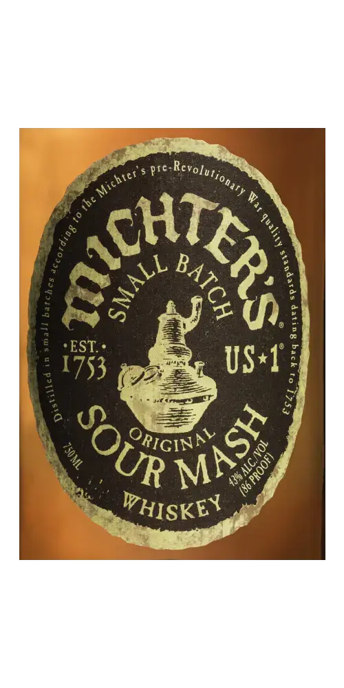 Amerikanischer Whiskey Michter's US#1 Sour Mash, Small Batch, 5-8 Jahre gereift, reiche Aromenvielfalt.