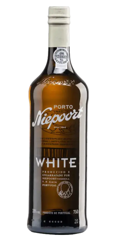 Niepoort White, halbtrockener Portwein aus Portugal mit nussigen Noten und 19,5 % Vol. Alkohol.