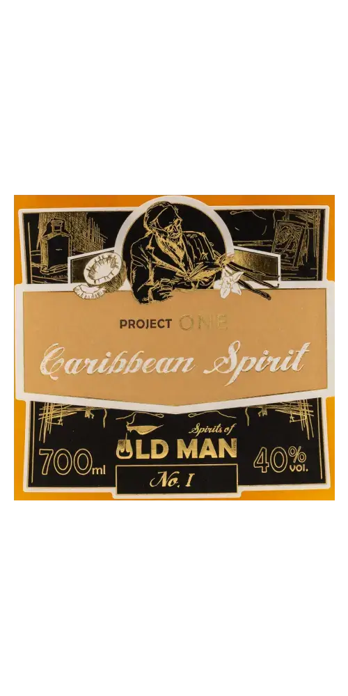 Old Man Project One Caribbean Spirit Rum 700ml, 40% vol, hochwertige Rumetikette, fruchtige Aromen, Premium-Blend.