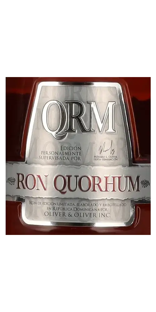 Quorhum Rum 30 Aniversario Flasche, Ron Quorhum von Oliver & Oliver, edel und kräftig, Dominikanische Republik.
