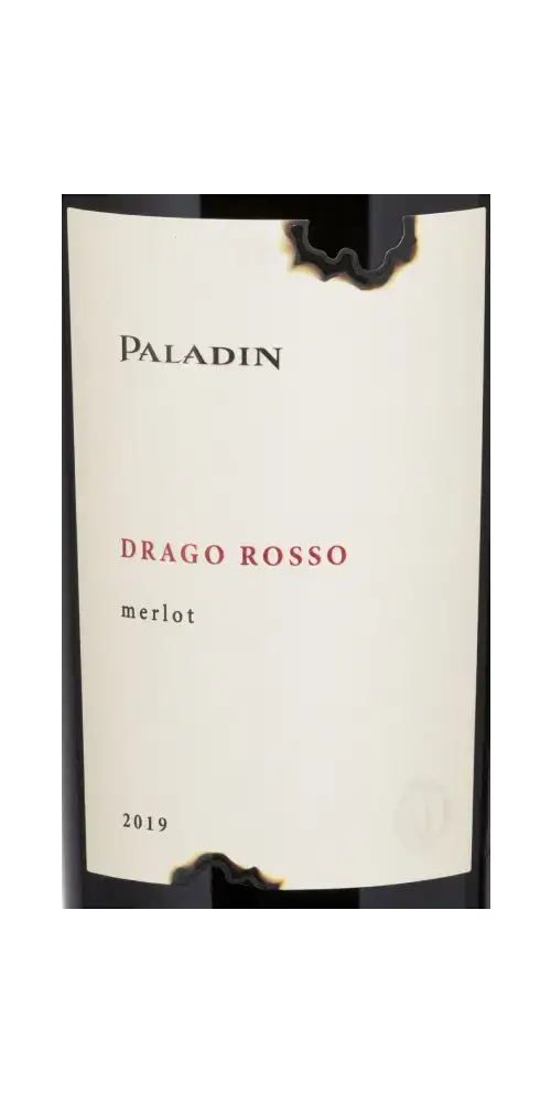 Paladin Drago Rosso, italienischer Merlot 2019 mit aromatischen Noten von dunklen Beeren und samtigem Geschmack.