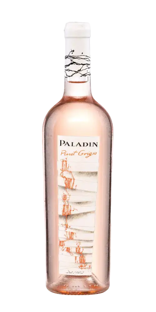 Paladin Pinot Grigio Rosé, trockener Roséwein mit Aromen von Walderdbeeren und 12,5 % Vol. aus Italien.