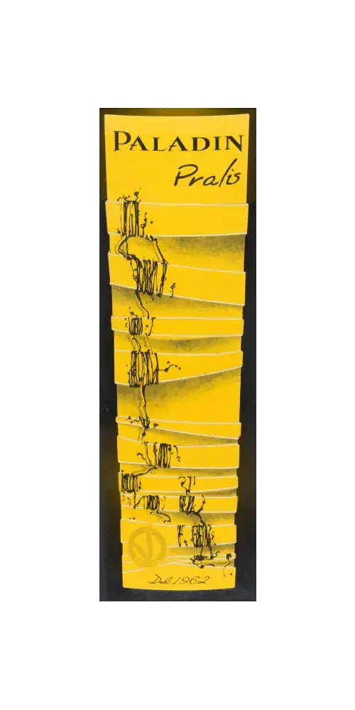 Pralis von Paladin, italienischer Weißwein-Cuvée mit Aromen von Pfirsich und Zitrusnoten.