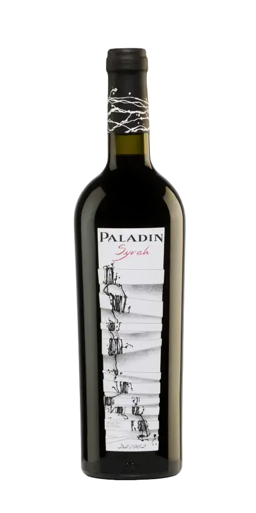 Paladin Syrah, reinsortiger Rotwein mit intensiven Beerenaromen und 13,5 % Vol. aus Frankreich.