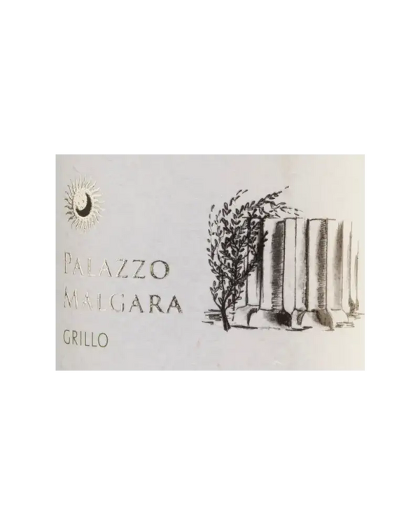 Palazzo Malgara Grillo, italienischer Weißwein mit Aromen von Brennnesseln und Pfirsich, weich und frisch.