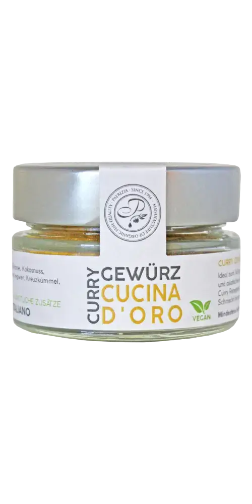Patrizia Feinkost Gewürz Cucina d´Oro, veganes Curry für orientalische Reisgerichte, hochwertiges Gewürz