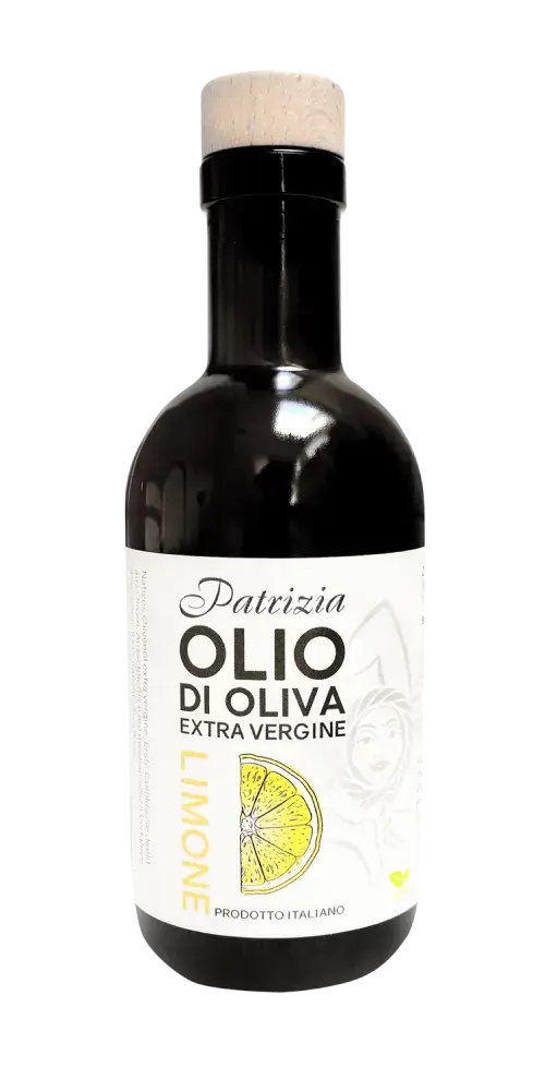 Olivenöl Olio di Oliva Extra Vergine von Patrizia, nativ kaltgepresst, italienisch, mit Zitrone, perfekt für Salate.