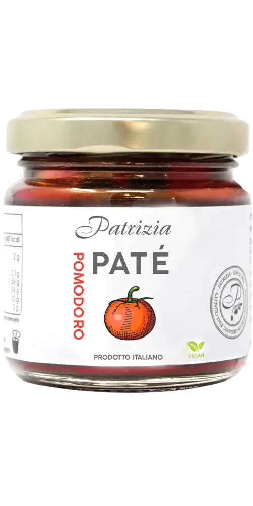 Patrizia Paté Pomodoro 90g – italienische Feinkost aus vollreifen Tomaten, veganer Brotaufstrich.