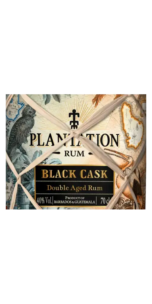 Plantation Rum Black Cask 2021, Barbados und Guatemala, doppelt gereifter Rum, 40% Vol., 70 cl, hochwertige Spirituose