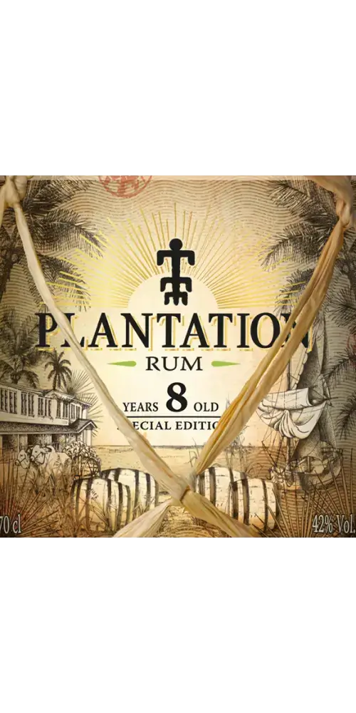 Plantation Rum Trinidad 8 Years – 700 ml Flasche, 8 Jahre Lagerung in Bourbon-Fässern, 42% Vol.