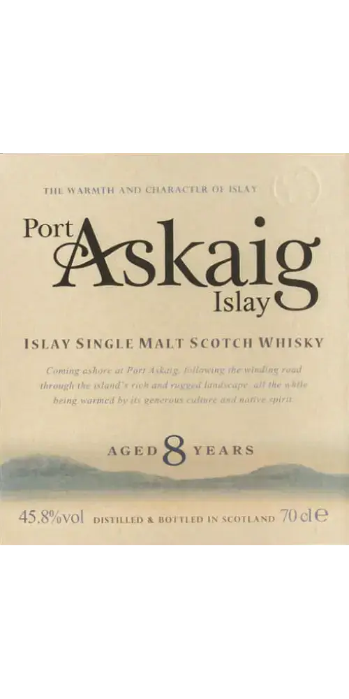Schottischer Whisky Port Askaig, 8 Jahre, Islay, Single Malt, 45,8% vol, 70 cl, sanfte Rauchigkeit und fruchtige Aromen.