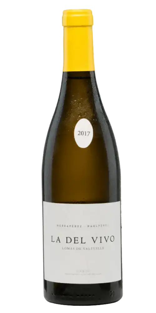 La del Vivo, trockener Weißwein aus Lomas de Valituera 2017 mit floralen Noten und mineralischer Frische.