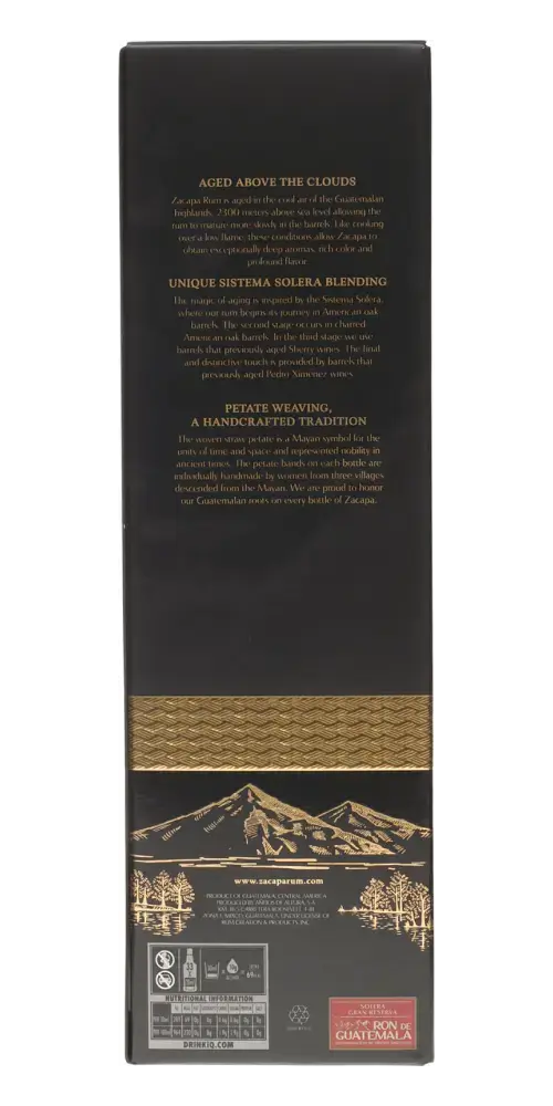 Rum Zacapa 23 Centenario, Detailansicht zur Alterung und Handwerkskunst, hochwertige Rumpräsentation