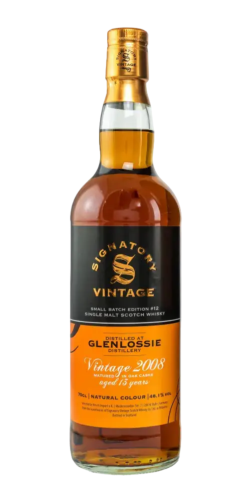 Schottischer Whisky Glenlossie 2008/2022 Signatory Small Batch #12, 15 Jahre, fruchtige Aromen, Speyside, in Flasche.