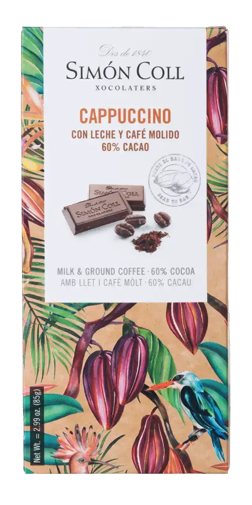 Simón Coll Chocolate 60 % Cacao Cappuccino con Leche