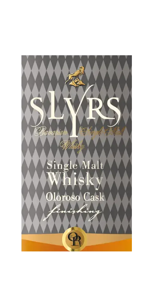 Deutscher Whisky Slyrs Oloroso Cask Finish, edles Single Malt, komplexe Aromen, abgefüllt in dekorativer Box.