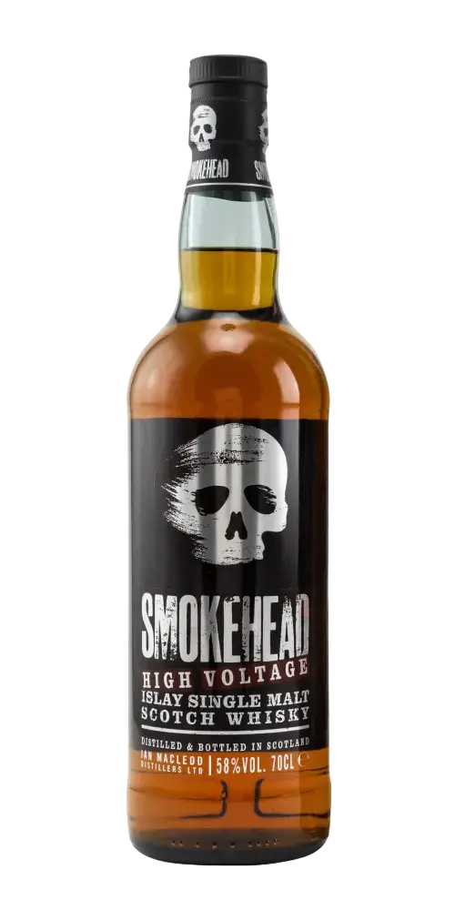 Schottischer Whisky Smokehead High Voltage Islay Single Malt, 58% Vol, 700ml, intensiv rauchig und torfig.