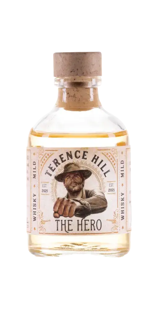 Deutscher Whisky Terence Hill Mini Box "The Hero" – Hochwertiger Schnaps aus Deutschland mit limitierter Edition.