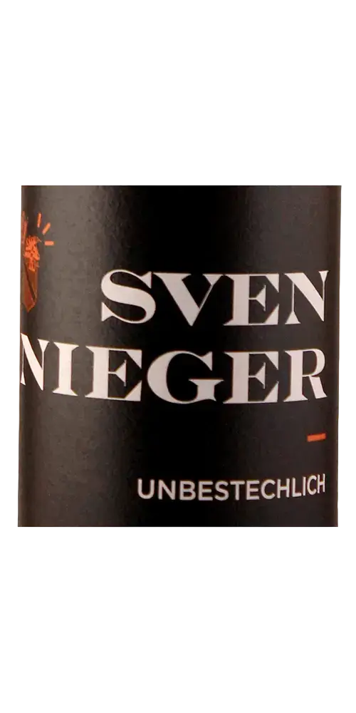 Unbestechlich Riesling 2019 von Sven Nieger – veganer Riesling Landwein Baden mit charakterstarkem Design