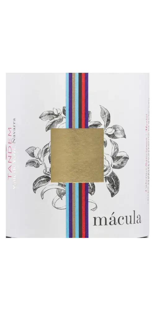 Tandem Mácula D.O., kraftvoller spanischer Rotwein aus Navarra mit Noten von Pfeffer und dunkler Schokolade.