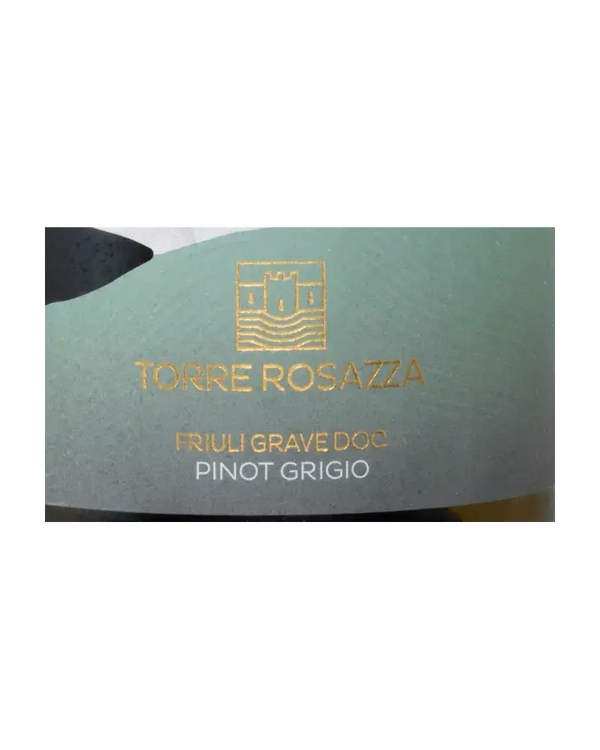 Torre Rosazza Pinot Grigio, italienischer Weißwein aus Friuli Grave DOC mit aromatischen Noten von Apfel und Pfirsich.