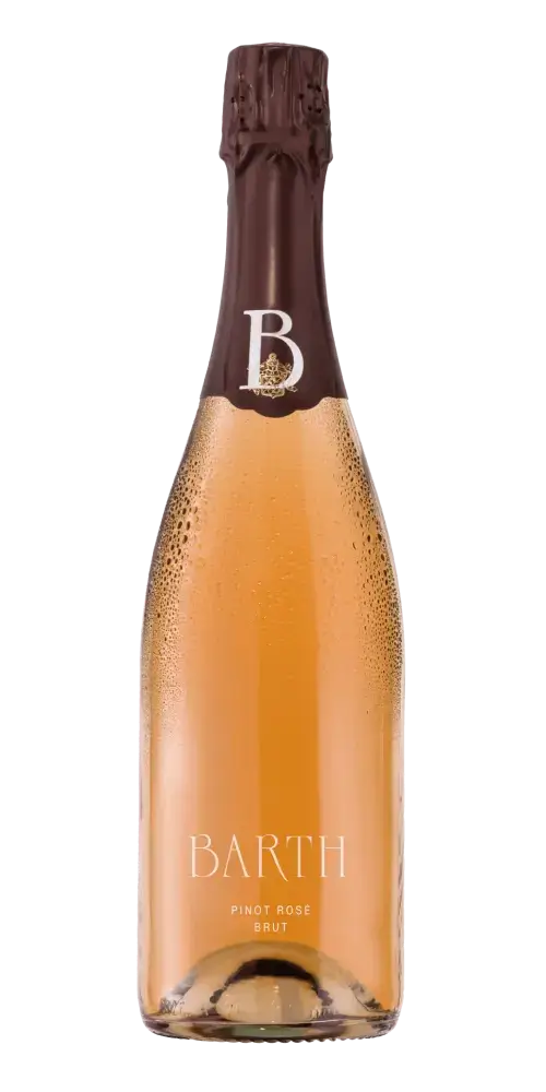 VDP.Sektgut Barth, Pinot Rosé Brut aus dem Rheingau, beerenfrisch mit feinen Perlen und 12 % Vol.