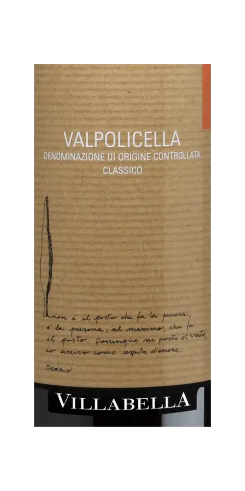 Vigneti Villabella Valpolicella DOC Classico, italienischer Rotwein mit Aromen von Himbeeren und Kirschen.