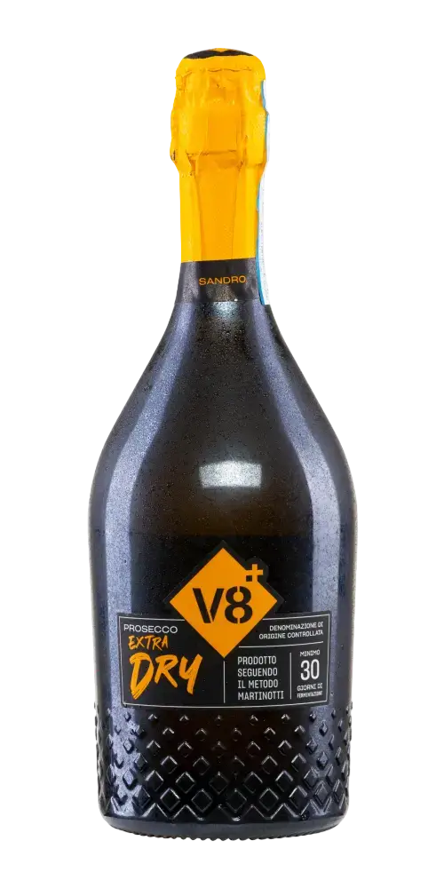 V8+ Sior Sandro Prosecco Vino Spumante Extra Dry, italienischer Schaumwein mit floralen Noten und 11,5 % Vol.